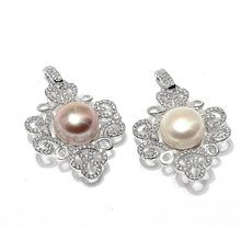 Elegant CZ Pearl Pendant Jewelry Accessory Necklace Charms